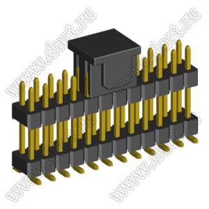 2208SMDI-24G-3090-CP вилка открытая прямая двухрядная приподнятая на плату для поверхностного (SMD) монтажа с захватом; шаг 2,00 x 2,00 мм; (2x12) конт.