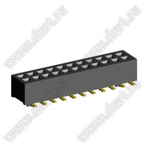 2192SM4-022G розетка двухрядная на плату для поверхностного (SMD) монтажа; шаг 1,00 x 1,00 мм; (2x11) конт.