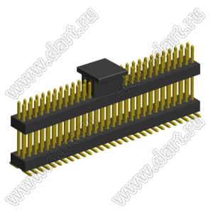 2191SMDI-058G-19150-CP вилка открытая прямая приподнятая двухрядная на плату для поверхностного (SMD) монтажа с захватом; шаг 1,00 x 1,00 мм; (2x29) конт.