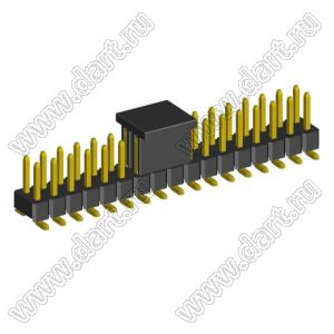 2208SM-34G-4027-CP (PLD2-2x17SMD, Molex 87759-3464) вилка открытая прямая двухрядная на плату для поверхностного (SMD) монтажа с захватом; P=2.00x2.00; 34-конт.