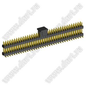 2208SMDI-72G-3090-CP вилка открытая прямая двухрядная приподнятая на плату для поверхностного (SMD) монтажа с захватом; шаг 2,00 x 2,00 мм; (2x36) конт.