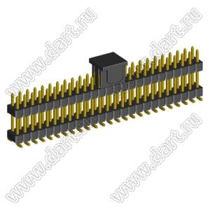 2208SMDI-50G-3090-CP вилка открытая прямая двухрядная приподнятая на плату для поверхностного (SMD) монтажа с захватом; шаг 2,00 x 2,00 мм; (2x25) конт.