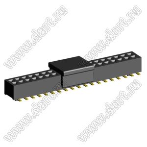 2192SM4-038G-CP розетка двухрядная на плату для поверхностного (SMD) монтажа с захватом; шаг 1,00 x 1,00 мм; (2x19) конт.