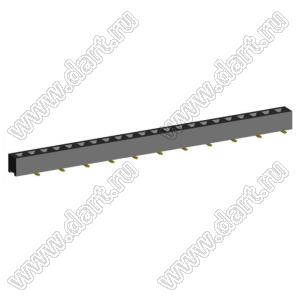 2209SM-22G-B1 розетка прямая однорядная на плату для поверхностного (SMD) монтажа; шаг 2,00 x 2,00 мм; (1x22) конт.