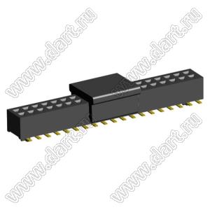 2192SM3-038G-CP розетка двухрядная на плату для поверхностного (SMD) монтажа с захватом; шаг 1,00 x 1,00 мм; (2x19) конт.