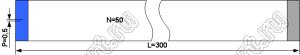 BLFPC P0,5 50PIN 300mm REV шлейф плоский сверхтонкий FFC/FPC; 50; длина 300мм; контакты на разных поверхностях