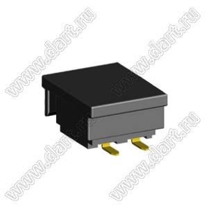 2200SB-04G-SM-23-PCP розетка прямая двухрядная (гнездо) на плату для поверхностного (SMD) монтажа с захватом, шаг 1,27x1,27мм, h=2,3мм; 2x2конт.