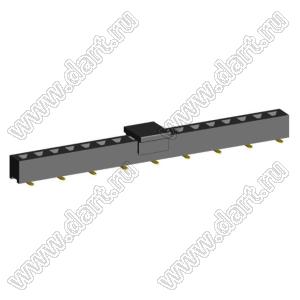 2209SM-17G-B2-PCP розетка прямая однорядная на плату для поверхностного (SMD) монтажа с захватом; шаг 2,00 x 2,00 мм; (1x17) конт.
