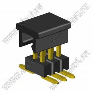 2199SB-006G-SM-3017-CP вилка штыревая открытая прямая двухрядная на плату для поверхностного (SMD) монтажа с захватом; шаг 1,27 x 1,27 мм; (2x3) конт.