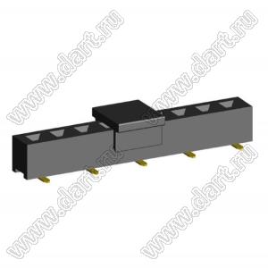 2209SM-09G-B2-PCP розетка прямая однорядная на плату для поверхностного (SMD) монтажа с захватом; шаг 2,00 x 2,00 мм; (1x9) конт.