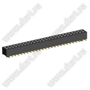 2192SM3-052G розетка двухрядная на плату для поверхностного (SMD) монтажа с направляющими; P=1,00 x 1,00мм; 52-конт.