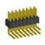 2199R15-16G-301523 (PLLD1.27-16R) вилка штыревая открытая угловая двухрядная на плату для монтажа в отверстия, шаг 1,27 x 1,27 мм, 2x8конт.