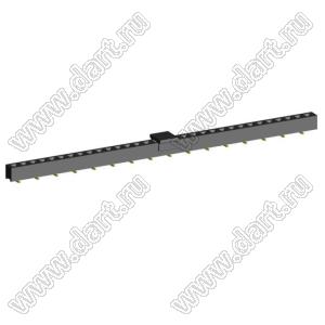 2209SM-32G-B2-PCP розетка прямая однорядная на плату для поверхностного (SMD) монтажа с захватом; шаг 2,00 x 2,00 мм; (1x32) конт.