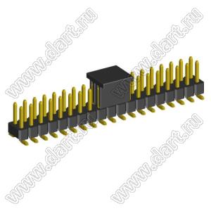 2208SM-38G-4027-CP (PLD2-2x19SMD, Molex 87759-3864) вилка открытая прямая двухрядная на плату для поверхностного (SMD) монтажа с захватом; P=2.00x2.00; 38-конт.