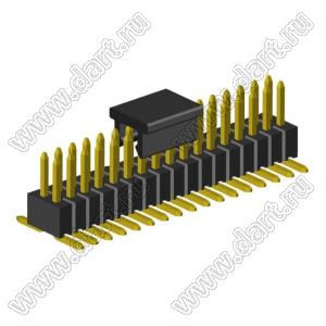 2199SB-034G-SM-3025-CP вилка штыревая открытая прямая двухрядная на плату для поверхностного (SMD) монтажа с захватом; шаг 1,27 x 1,27 мм; (2x17) конт.