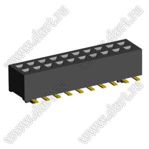 2192SM3-020G розетка двухрядная на плату для поверхностного (SMD) монтажа с направляющими; P=1,00 x 1,00мм; 20-конт.