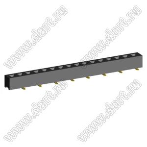 2209SM-16G-B1 розетка прямая однорядная на плату для поверхностного (SMD) монтажа; шаг 2,00 x 2,00 мм; (1x16) конт.