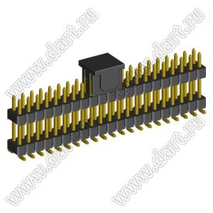 2208SMDI-42G-3090-CP вилка открытая прямая двухрядная приподнятая на плату для поверхностного (SMD) монтажа с захватом; шаг 2,00 x 2,00 мм; (2x21) конт.