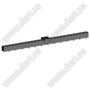 2209SM-26G-B1-PCP розетка прямая однорядная на плату для поверхностного (SMD) монтажа с захватом; шаг 2,00 x 2,00 мм; (1x26) конт.