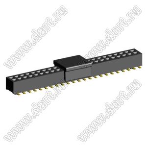 2192SM4-046G-CP розетка двухрядная на плату для поверхностного (SMD) монтажа с захватом; шаг 1,00 x 1,00 мм; (2x23) конт.