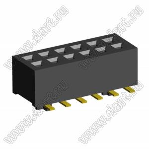 2192SM3-012G розетка двухрядная на плату для поверхностного (SMD) монтажа с направляющими; P=1,00 x 1,00мм; 12-конт.