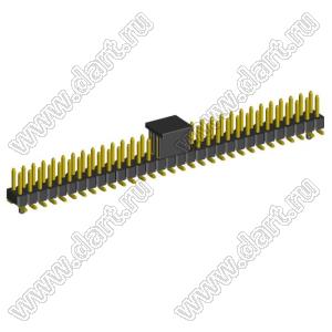 2208SM-62G-4027-CG вилка открытая прямая двухрядная с направляющими на плату для поверхностного (SMD) монтажа с захватом; шаг 2,00 x 2,00 мм; (2x31) конт.