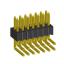 2199R15-14G-301523 (PLLD1.27-14R) вилка штыревая открытая угловая двухрядная на плату для монтажа в отверстия, шаг 1,27 x 1,27 мм, 2x7конт.