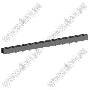 2209SM-25G-B1 розетка прямая однорядная на плату для поверхностного (SMD) монтажа; шаг 2,00 x 2,00 мм; (1x25) конт.