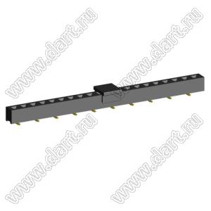 2209SM-20G-B2-PCP розетка прямая однорядная на плату для поверхностного (SMD) монтажа с захватом; шаг 2,00 x 2,00 мм; (1x20) конт.