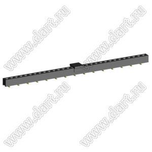 2209SM-30G-B2-PCP розетка прямая однорядная на плату для поверхностного (SMD) монтажа с захватом; шаг 2,00 x 2,00 мм; (1x30) конт.