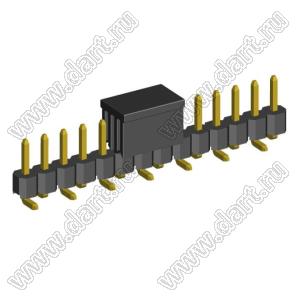 2210SM-14G-B1-CP вилка открытая прямая однорядная на плату для поверхностного (SMD) монтажа с захватом; шаг 2,00 x 2,00 мм; (1x14) конт.