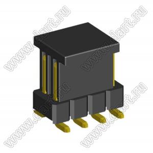 2208SM-08G-4027-CP (PLD2-2x4SMD, Molex 87759-0864) вилка открытая прямая двухрядная на плату для поверхностного (SMD) монтажа с захватом; P=2.00x2.00; 8-конт.