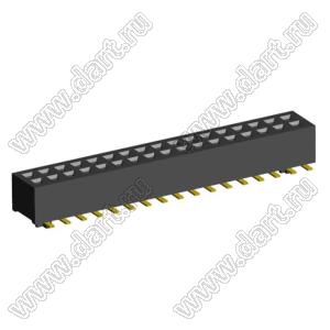 2192SM3-034G розетка двухрядная на плату для поверхностного (SMD) монтажа с направляющими; P=1,00 x 1,00мм; 34-конт.