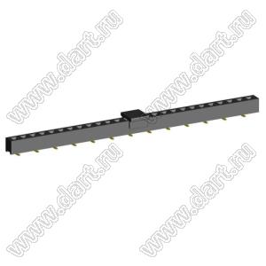 2209SM-26G-B2-PCP розетка прямая однорядная на плату для поверхностного (SMD) монтажа с захватом; шаг 2,00 x 2,00 мм; (1x26) конт.