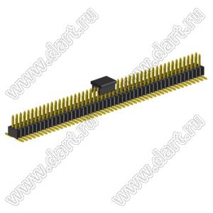 2199SB-096G-SM-3025-CP вилка штыревая открытая прямая двухрядная на плату для поверхностного (SMD) монтажа с захватом; шаг 1,27 x 1,27 мм; (2x48) конт.