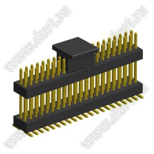 2191SMDI-042G-19150-CP вилка открытая прямая приподнятая двухрядная на плату для поверхностного (SMD) монтажа с захватом; шаг 1,00 x 1,00 мм; (2x21) конт.