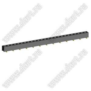 2209SM-25G-B2 розетка прямая однорядная на плату для поверхностного (SMD) монтажа; шаг 2,00 x 2,00 мм; (1x25) конт.