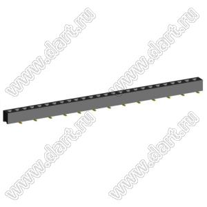 2209SM-26G-B1 розетка прямая однорядная на плату для поверхностного (SMD) монтажа; шаг 2,00 x 2,00 мм; (1x26) конт.