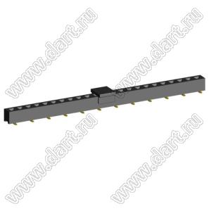 2209SM-23G-B2-PCP розетка прямая однорядная на плату для поверхностного (SMD) монтажа с захватом; шаг 2,00 x 2,00 мм; (1x23) конт.