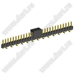2210SM-27G-B2-CP вилка открытая прямая однорядная на плату для поверхностного (SMD) монтажа с захватом; шаг 2,00 x 2,00 мм; (1x27) конт.