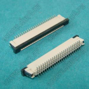 1223-24-01 (AF2G24R*S0T10_Q0Q1) розетка SMD для плоского шлейфа (FPC); шаг 1,0мм; 24-конт.; вертикальный вход