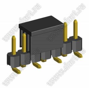 2210SM-07G-B1-CP вилка открытая прямая однорядная на плату для поверхностного (SMD) монтажа с захватом; шаг 2,00 x 2,00 мм; (1x7) конт.