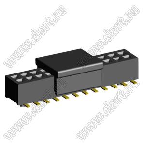 2192SM4-024G-CP розетка двухрядная на плату для поверхностного (SMD) монтажа с захватом; шаг 1,00 x 1,00 мм; (2x12) конт.