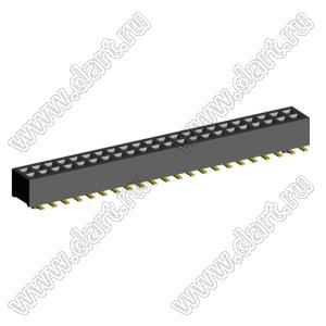 2192SM4-044G розетка двухрядная на плату для поверхностного (SMD) монтажа; шаг 1,00 x 1,00 мм; (2x22) конт.