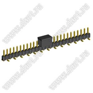 2210SM-26G-B2-CP вилка открытая прямая однорядная на плату для поверхностного (SMD) монтажа с захватом; шаг 2,00 x 2,00 мм; (1x26) конт.