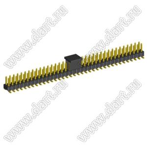 2208SM-72G-4027-CP вилка открытая прямая двухрядная на плату для поверхностного (SMD) монтажа с захватом; P=2.00x2.00; 72-конт.