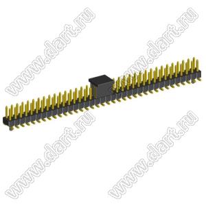 2208SM-72G-4027-CG вилка открытая прямая двухрядная с направляющими на плату для поверхностного (SMD) монтажа с захватом; шаг 2,00 x 2,00 мм; (2x36) конт.