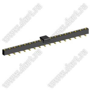 2200SA-33G-SM1-B1-PCP розетка прямая однорядная (гнездо) с захватом для поверхностного (SMD) монтажа на плату; P=1,27мм; 33-конт.