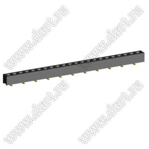 2209SM-22G-B2 розетка прямая однорядная на плату для поверхностного (SMD) монтажа; шаг 2,00 x 2,00 мм; (1x22) конт.