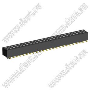 2192SM3-048G розетка двухрядная на плату для поверхностного (SMD) монтажа с направляющими; P=1,00 x 1,00мм; 48-конт.